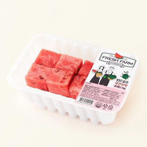 상품 이미지: 프레쉬팜 간편 수박, 1kg, 1개