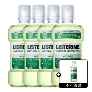상품 이미지: 리스테린 내추럴 그린티 750ml 4개 + 리스테린 네추럴 그린티 100ml 1개 증정