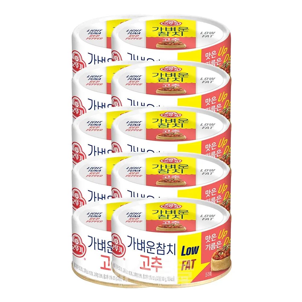 상품 이미지: 오뚜기 가벼운참치 고추 135g 10개