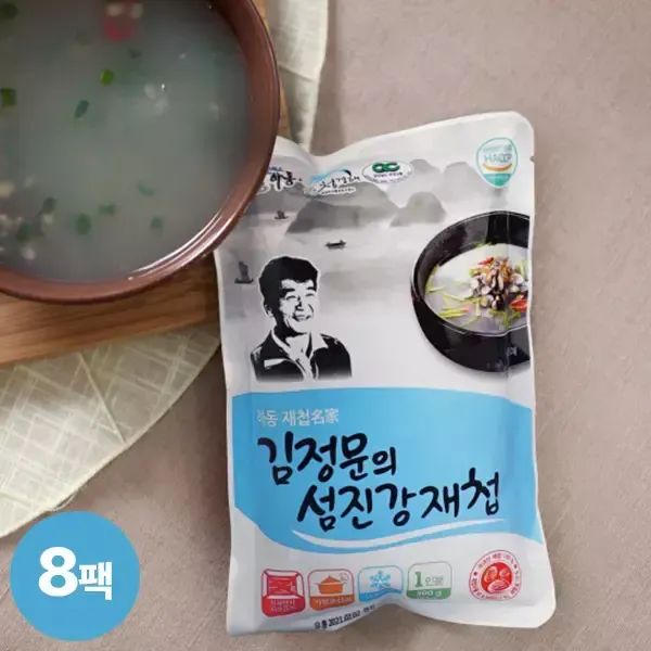 상품 이미지: 김정문의 섬진강 재첩국 300g x 8팩