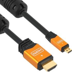 상품 이미지: 강원전자 NETmate NMC-HDM05Z Micro HDMI 2.0 Gold Metal 케이블 0.5m (밀알)