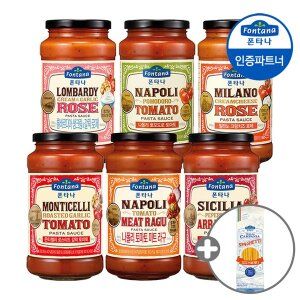 상품 이미지: 폰타나 파스타소스 6종 600g 2+2병 골라담기 +면 500g 증정