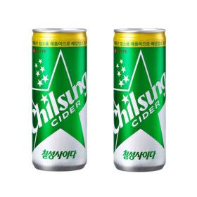 상품 이미지: 칠성사이다(업소용) 245mLx 30캔-2박스(60캔) 캔사이다 슬림