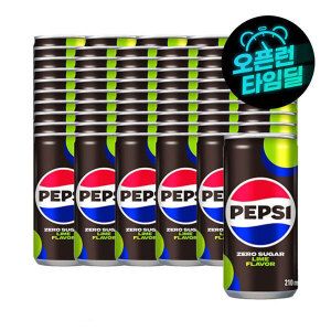 상품 이미지: (타임딜) 펩시콜라 제로 라임 210ml x 60캔