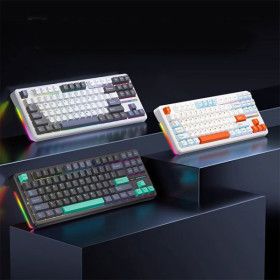 상품 이미지: AULA 시리즈 기계식 객제화 게이밍 키보드 F87 PRO RGB효과 GASKET구조 4000mAh TTC신월축