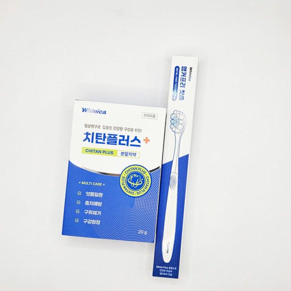 상품 이미지: 한국시덴타제약 화이니카 치탄플러스 분말치약 20g 1개 /ro 엥커프리칫솔증정