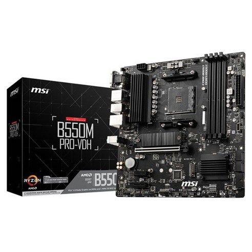 상품 이미지: MSI B550M PRO-VDH AMD Ryzen 50004000G3000 Socket AM4 DDR4 PCIe4.0 Micro-ATX MB6468 시리즈