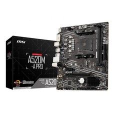 상품 이미지: MSI A520M-A PRO 메인보드, 블랙
