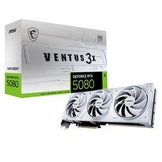 상품 이미지: MSI 게이밍 RTX 5080 16G Ventus 3X OC 화이트 그래픽 카드 16GB GDDR7 256비트 익스트림 클럭 TBD MHz 디스플레이 포트 x 3 2.1a