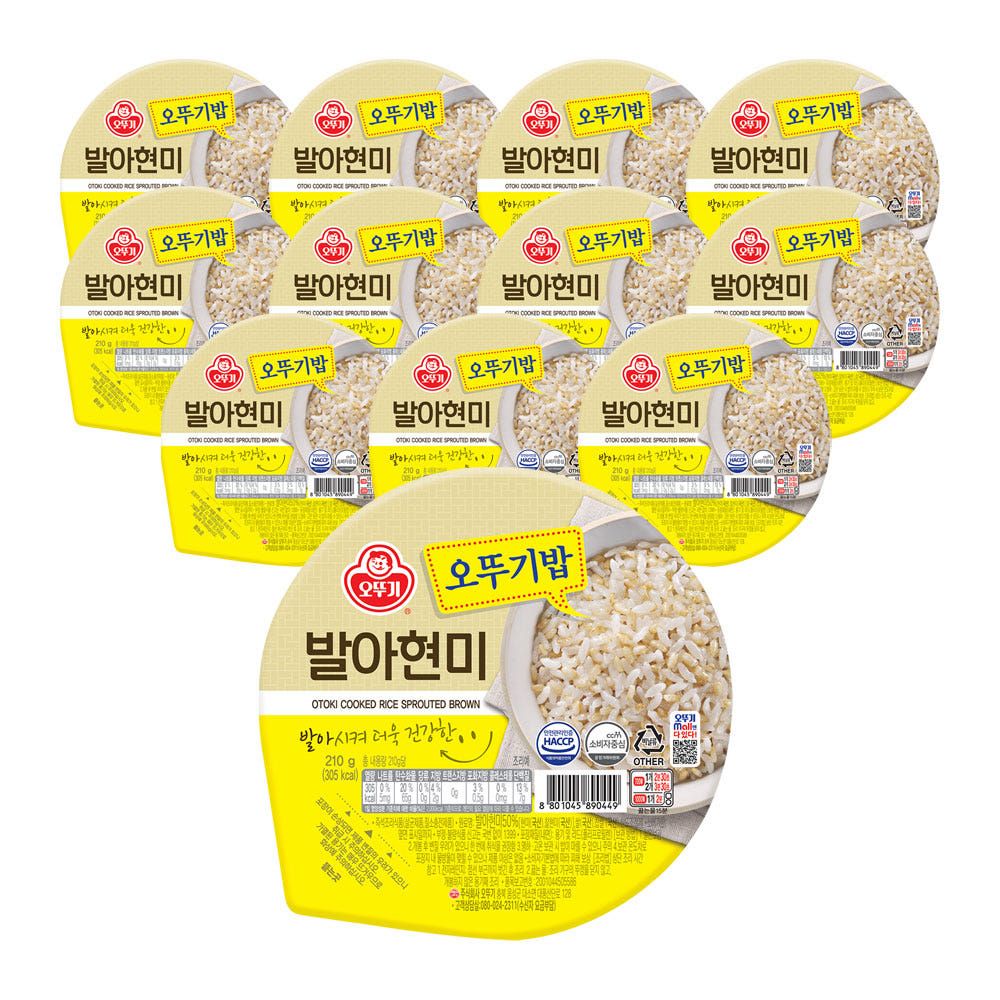 상품 이미지: 오뚜기 맛있는 오뚜기밥 발아현미 210g, 12개