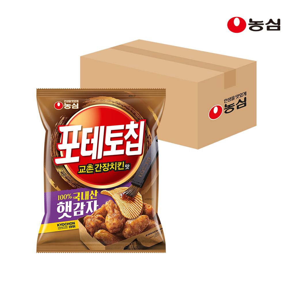 상품 이미지: 농심 포테토칩 교촌간장치킨맛 55g, 16개