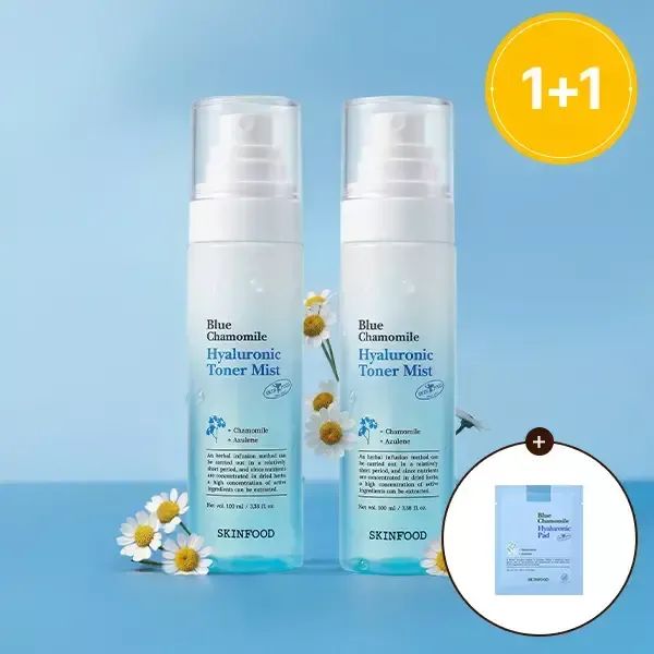 상품 이미지: [스킨푸드][1+1]블루 캐모마일 토너 미스트100ml + (증정)패드2매입1개