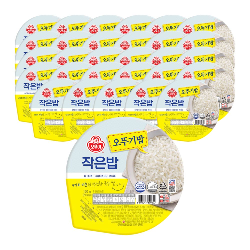 상품 이미지: 오뚜기 맛있는 오뚜기밥 작은밥 150g, 30개