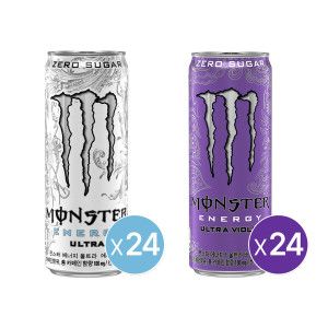 상품 이미지: (현대홈쇼핑)몬스터 에너지 울트라 355ml 캔 24개+몬스터 에너지 바이올렛 355 캔 24개