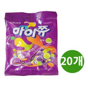 상품 이미지: 크라운 마이쮸 포도 72g x 20개 / 한박스 / 포도맛