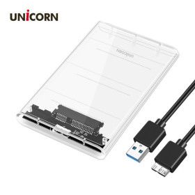 상품 이미지: 유니콘HD-6000G A타입 2.5인치 USB3.1 외장하드케이스투명케이스 2.5하드케이스 HDD SSD
