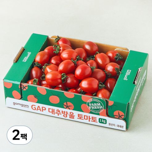 상품 이미지: 곰곰 GAP 대추방울토마토, 1kg, 2팩