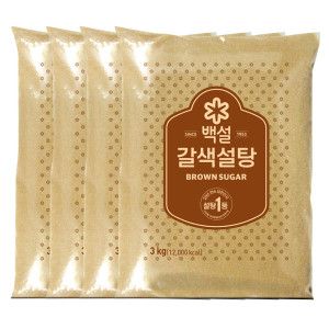 상품 이미지: 백설 갈색 설탕 3kg 4봉