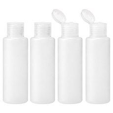 상품 이미지: 어썸몰 똑딱이 캡 화장품 소분 공병 100ml, 4개, 반투명