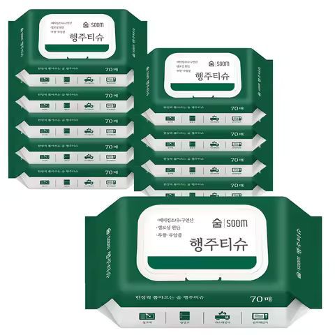 상품 이미지: 숨 행주티슈 70매 10팩 (캡형) 가스레인지 인덕션 주방청소