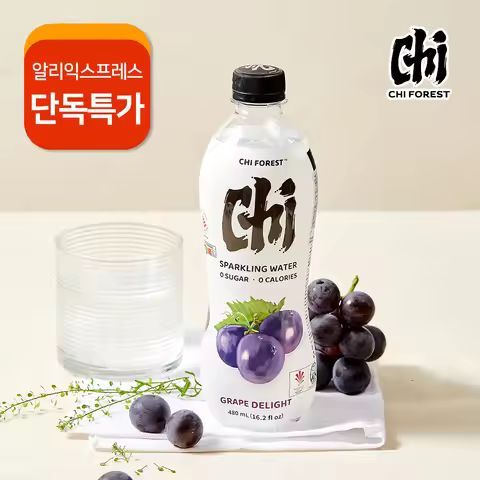 상품 이미지: 치 포레스트 제로슈거 탄산음료 포도 480ml x 15입