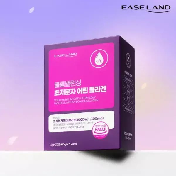 상품 이미지: [300달톤 초저분자/피부진피 3요소] 이즈랜드 볼륨밸런싱 어린콜라겐 비오틴 히알루론산 엘라스틴 1박스