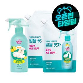 상품 이미지: 온더바디 코튼풋 발을씻자 풋샴푸 레몬 510ml+레몬향 리필 500ml 2개