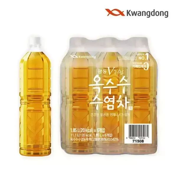 상품 이미지: [본사직영] 광동 옥수수수염차 무라벨 1.85L 6입 (유/무라벨 랜덤발송) G