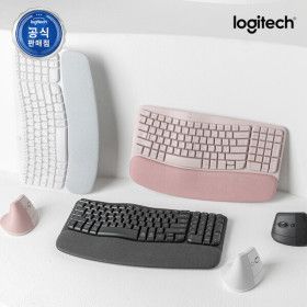 상품 이미지: 로지텍코리아 공식 Wave Keys And Lift Combo 무선 블루투스 저소음 인체공학 키보드마우스세트 오프화이트