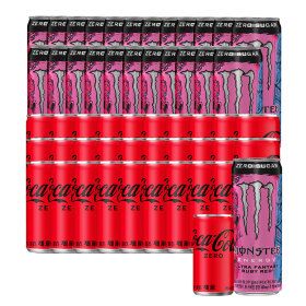 상품 이미지: 몬스터 에너지 루비레드 355ml x 24캔 + 코카콜라제로 190ml x 30캔