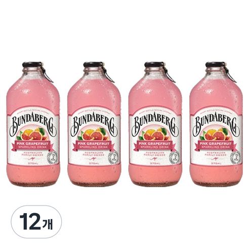 상품 이미지: 분다버그 핑크 그레이프푸르트 탄산음료, 375ml, 12개