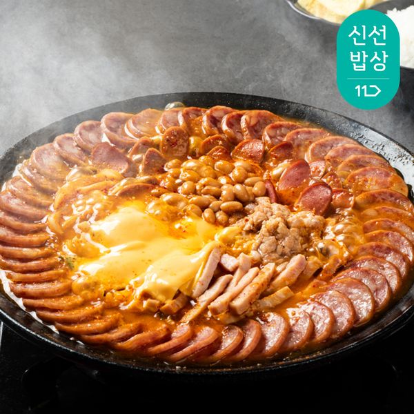 상품 이미지: [프로즌] 돈육 90% 프리미엄 스모크드 소시지 부대찌개 1팩+1팩 (500g+500g)