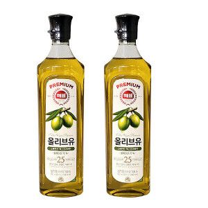 상품 이미지: 사조대림 해표 압착 프리미엄 올리브유 900ml x 2개 유통기한 2027년 8월 입니다
