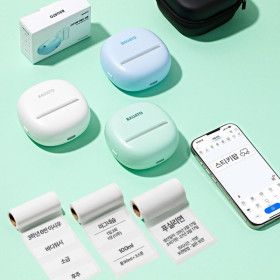 상품 이미지: 바우아토 스티코팝 멀티 라벨 네임스티커 무선 블루투스 미니 감열식 프린터 블루