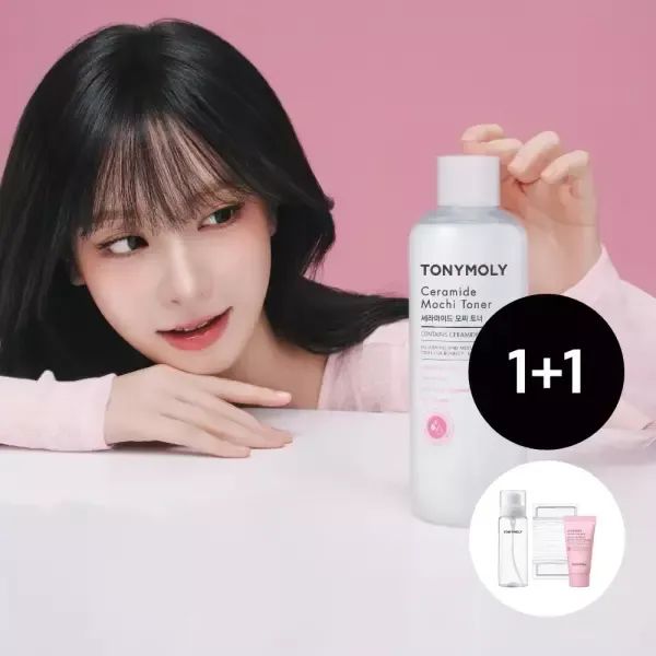 상품 이미지: [2개입] (NEW) 세라마이드 모찌 토너 500ml(+미스트공병, 팩투폼20ml, 화장솜)