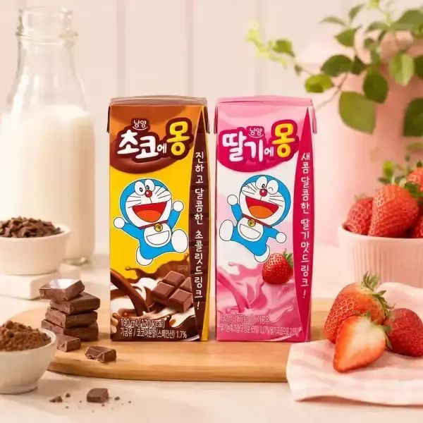 상품 이미지: 남양 초코에몽 딸기에몽 190ml 24팩+24팩