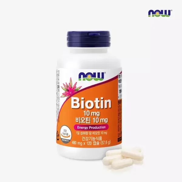 상품 이미지: 나우푸드 비오틴 10000mcg / 10mg 120캡슐 4개월분