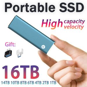 상품 이미지: (초특가)미니 휴대용 SSD 16TB 초고속 외장하드