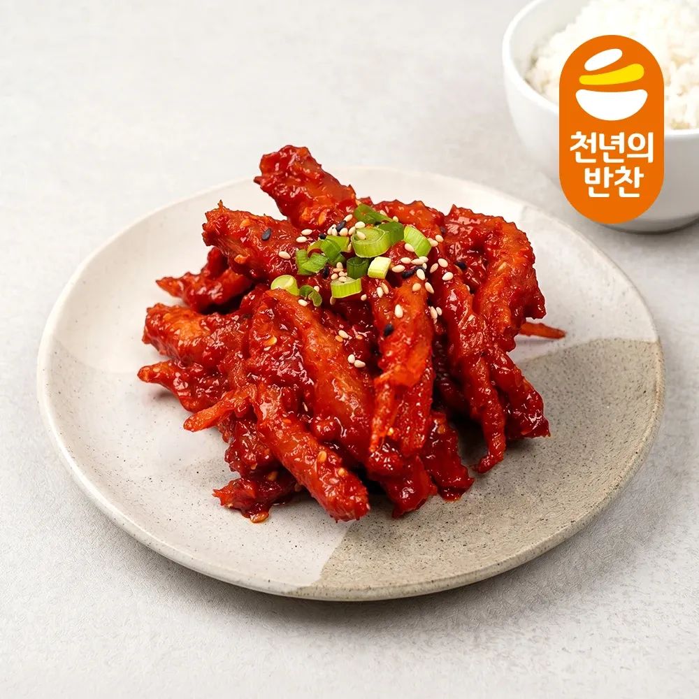 상품 이미지: 더덕무침 500g 아삭한 고추장 술안주용 가정용 업소용 천년의 반찬 밑반찬 업소용 더덕반찬 오독오독