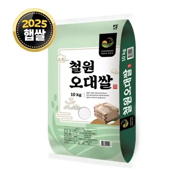 상품 이미지: [대한농산] 철원오대쌀 10kg / 25년산 백미 / 상등급 단일품종 안전박스포장