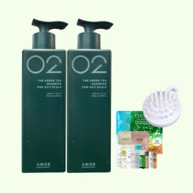 상품 이미지: 아모스 녹차실감 지성 샴푸 500g 2개 +랜덤1