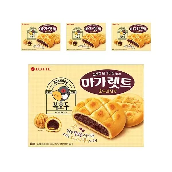 상품 이미지: 롯데웰푸드 마가렛트 호두과자맛 352g , 4개