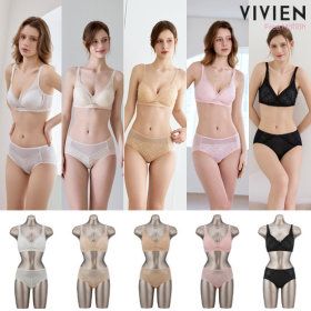 상품 이미지: 26SS 비비안 쿨썸머 스킨패키지 브라팬티 5세트