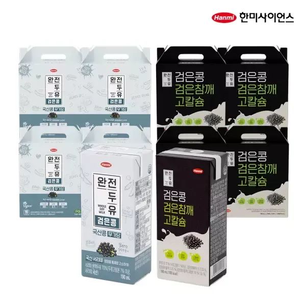 상품 이미지: 한미 검은콩 무가당 + 검은참깨 190ml, 64입 + 64입, 총 128입