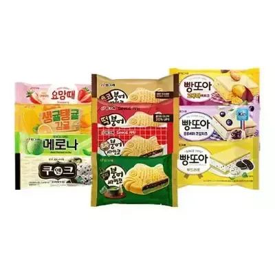 상품 이미지: 빙그레 붕어싸만코 빵또아 아이스크림 바 32개 골라담기 / 떡 초코 말차 부드러운 블루베리 고구마케이크 요맘때딸기 생귤탱귤 쿠앤크 메로나