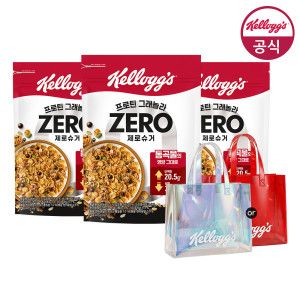 상품 이미지: 시리얼 프로틴 그래놀라 제로슈거 350g x 3개 + 비치백