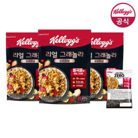 상품 이미지: 시리얼 리얼 그래놀라 오리지널 400g x 3개 + 저당 40g
