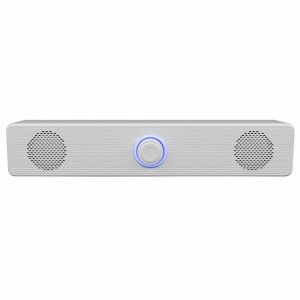 상품 이미지: 유선 USB 사무실 사무용 PC 컴퓨터 사운드바 스피커 저가 사운드바 화이트