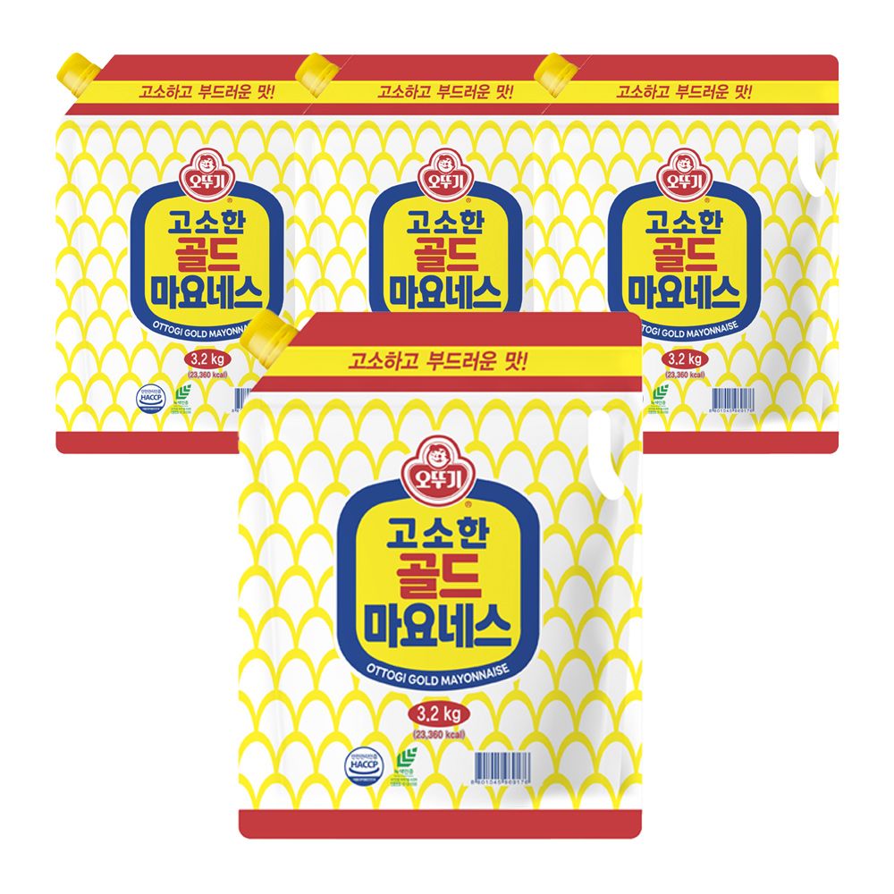 상품 이미지: [대용량 업소용] 오뚜기 골드마요네스 스파우트팩 3.2kg, 4개