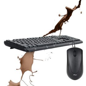 상품 이미지: 유선 USB 키보드 마우스세트 광 멤브레인 높이조절 숫자키패드 스위치 슬림 사무용 컴퓨터 PC방 저소음